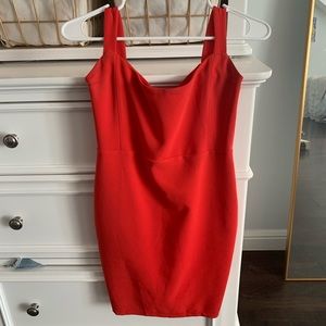 nookie red cocktail bodycon dress
